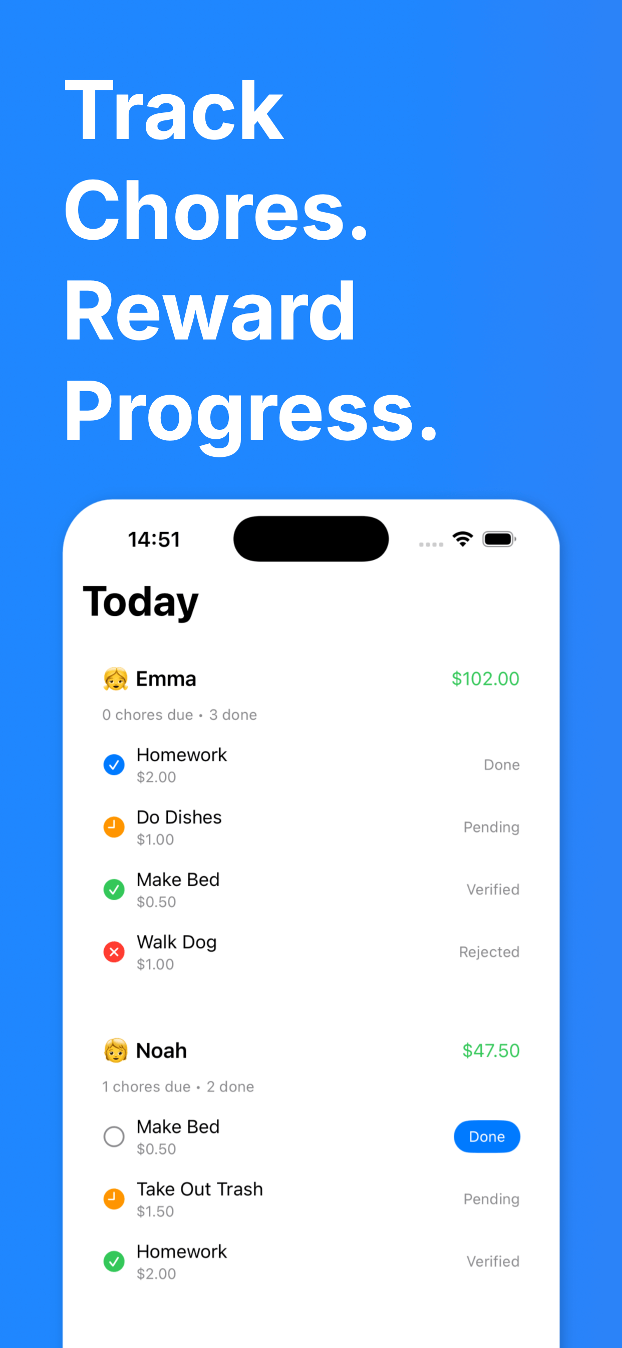 Chores and Allowance - EarnUp screenshot 1