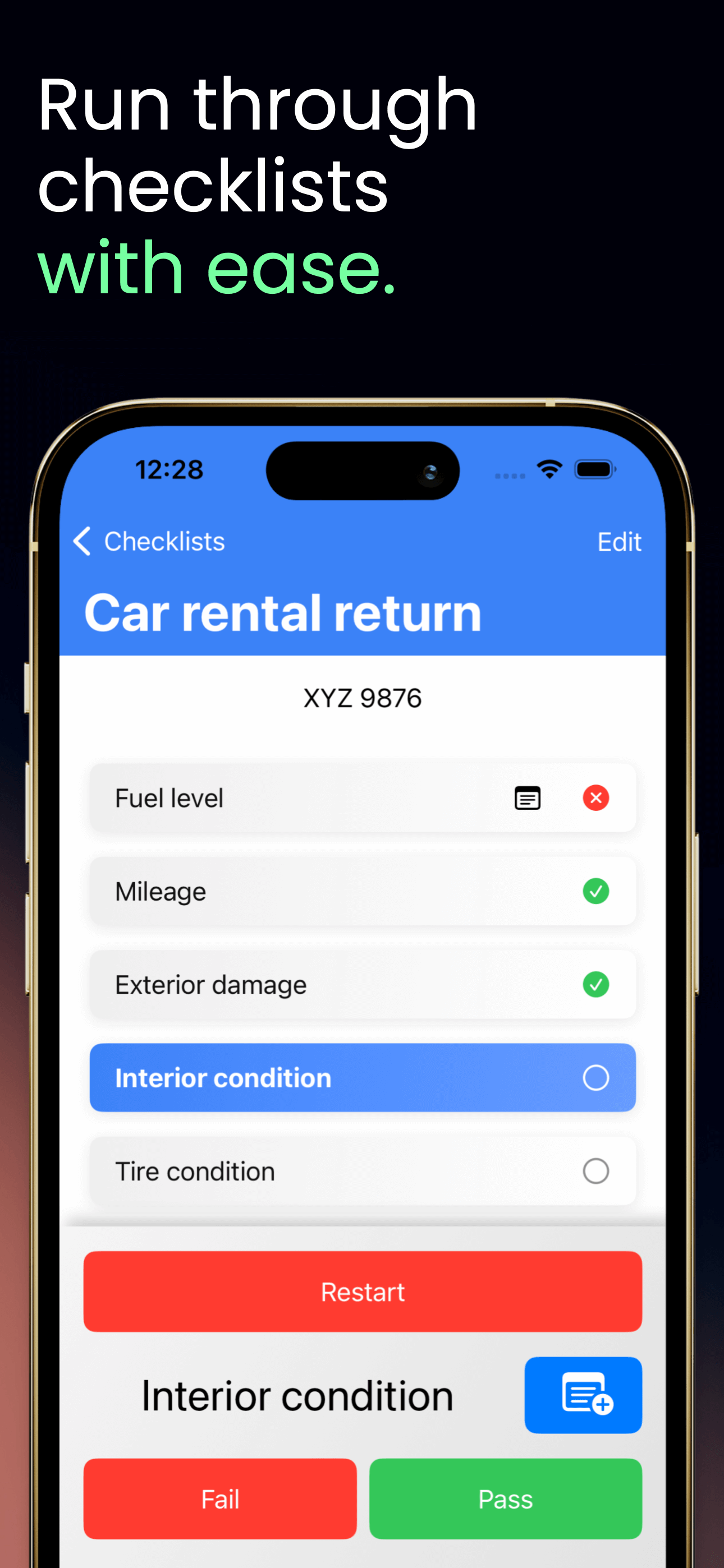 Pass Fail Checklists screenshot 2