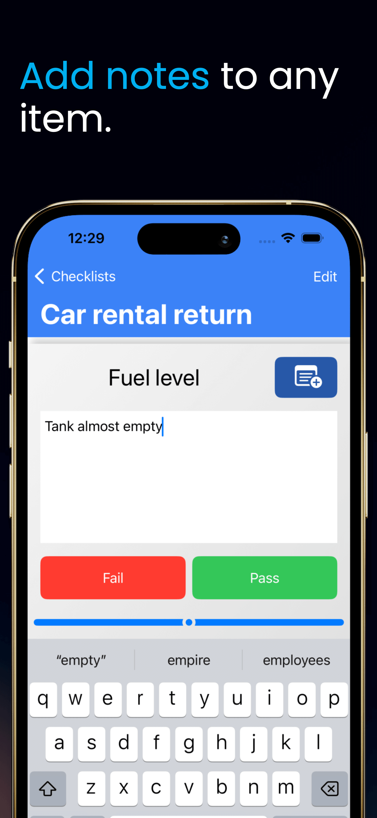 Pass Fail Checklists screenshot 4