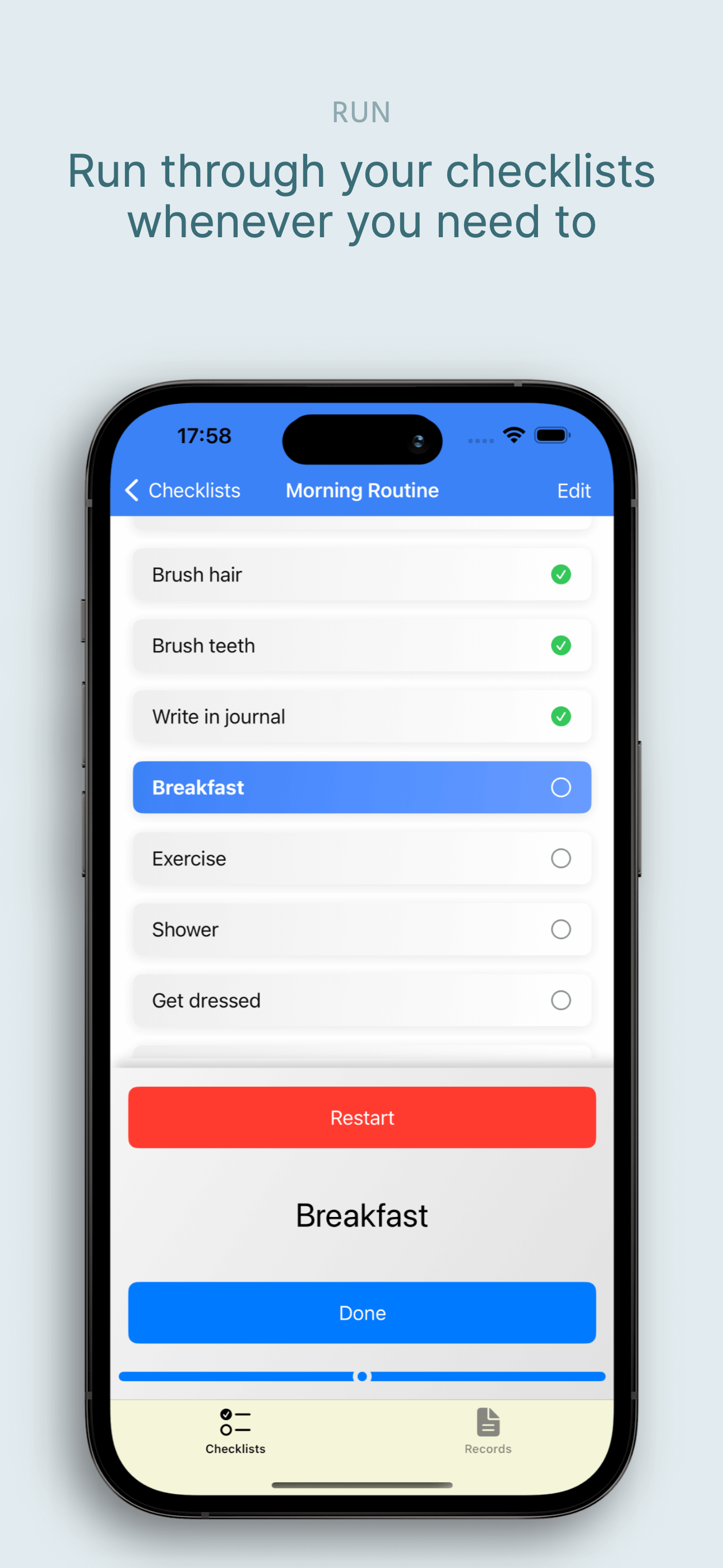 Repeatable Checklists screenshot 2