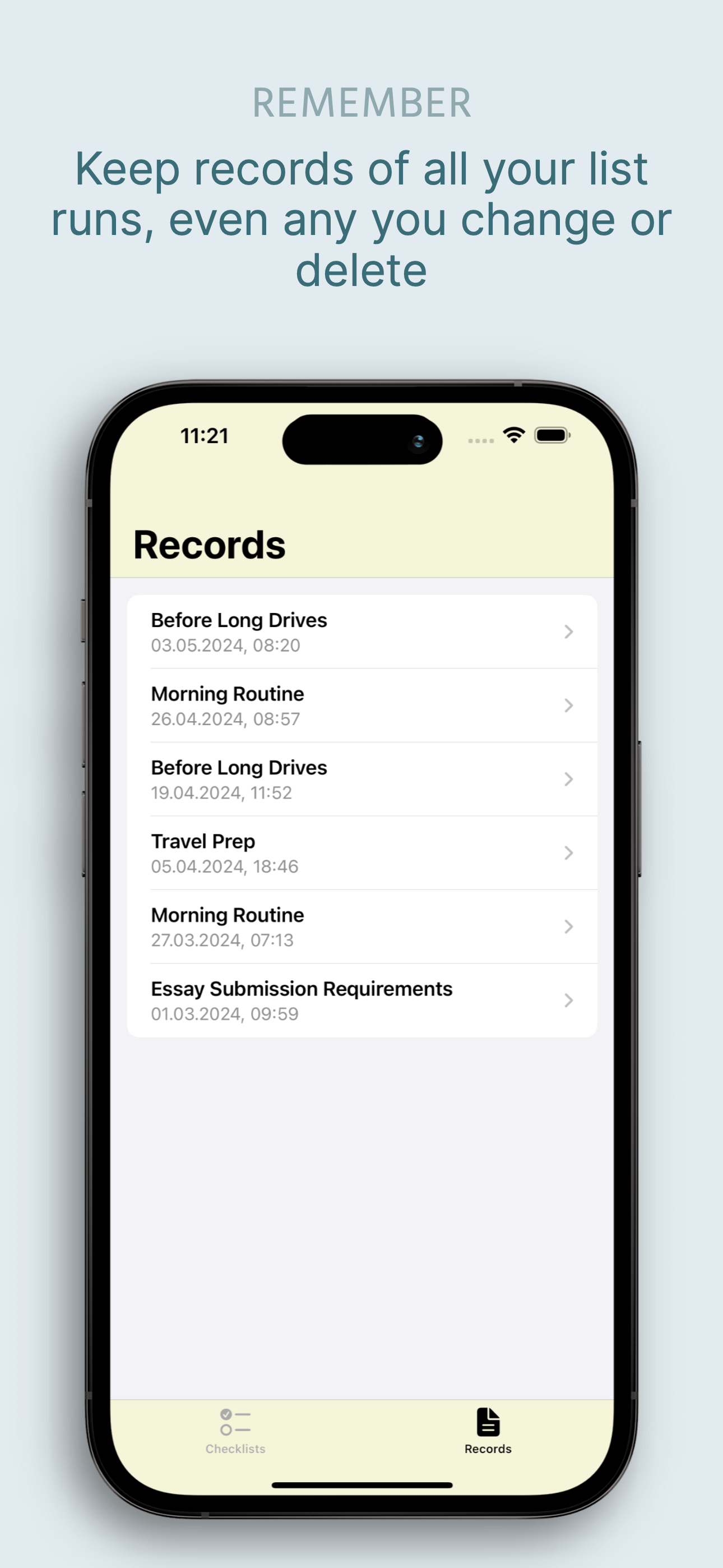 Repeatable Checklists screenshot 5